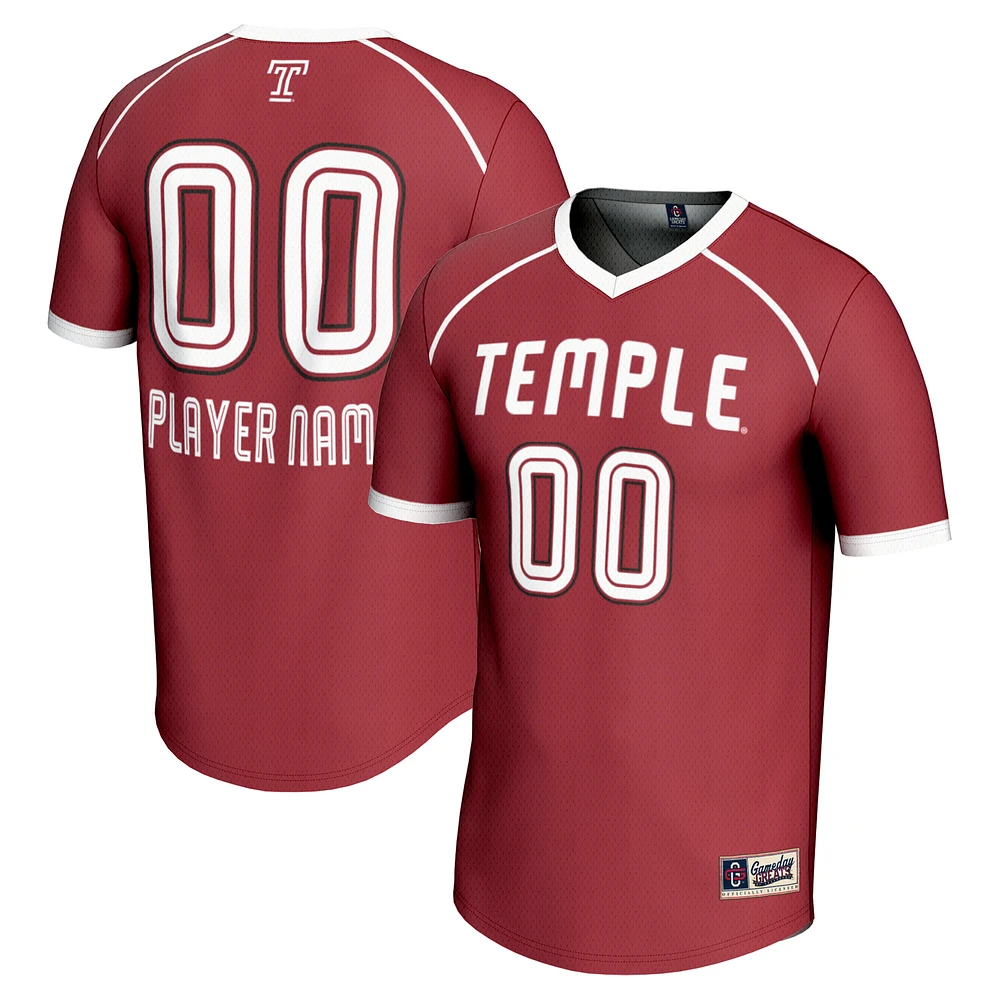 Youth GameDay Greats Cherry Temple Owls Women's Lacrosse NIL Lightweight Jersey