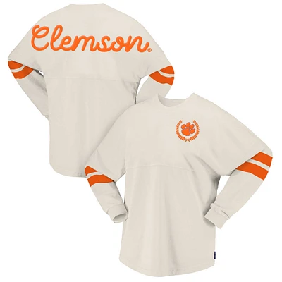Women's Spirit Jersey Cream Clemson Tigers Oversized T-Shirt