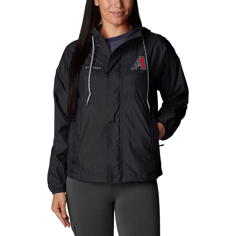 Women's Columbia Black Arizona Diamondbacks Flash Challenger Full-Zip Windbreaker Jacket