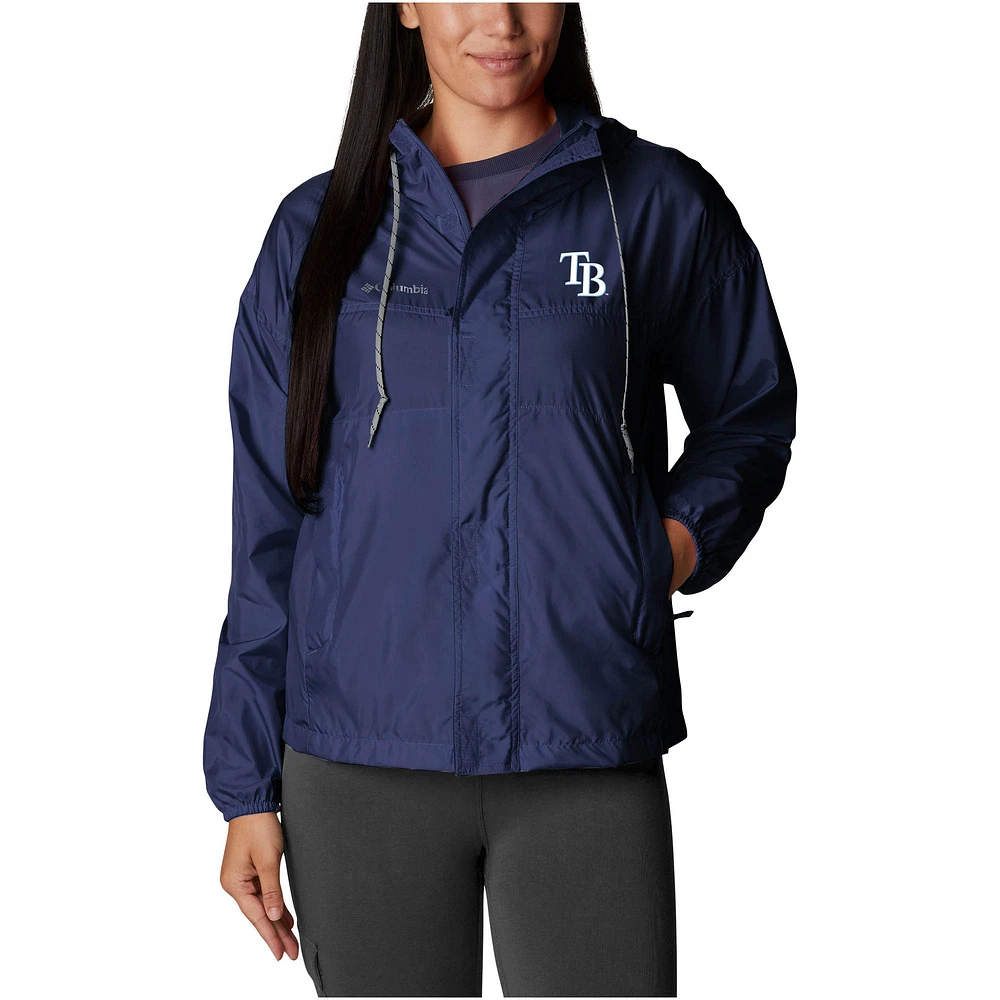 Women's Columbia Navy Tampa Bay Rays Flash Challenger Full-Zip Windbreaker Jacket