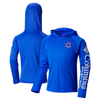 Youth Columbia Royal Chicago Cubs Terminal Tackle Long Sleeve Hoodie T-Shirt