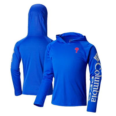 Youth Columbia Royal Philadelphia Phillies Terminal Tackle Long Sleeve Hoodie T-Shirt