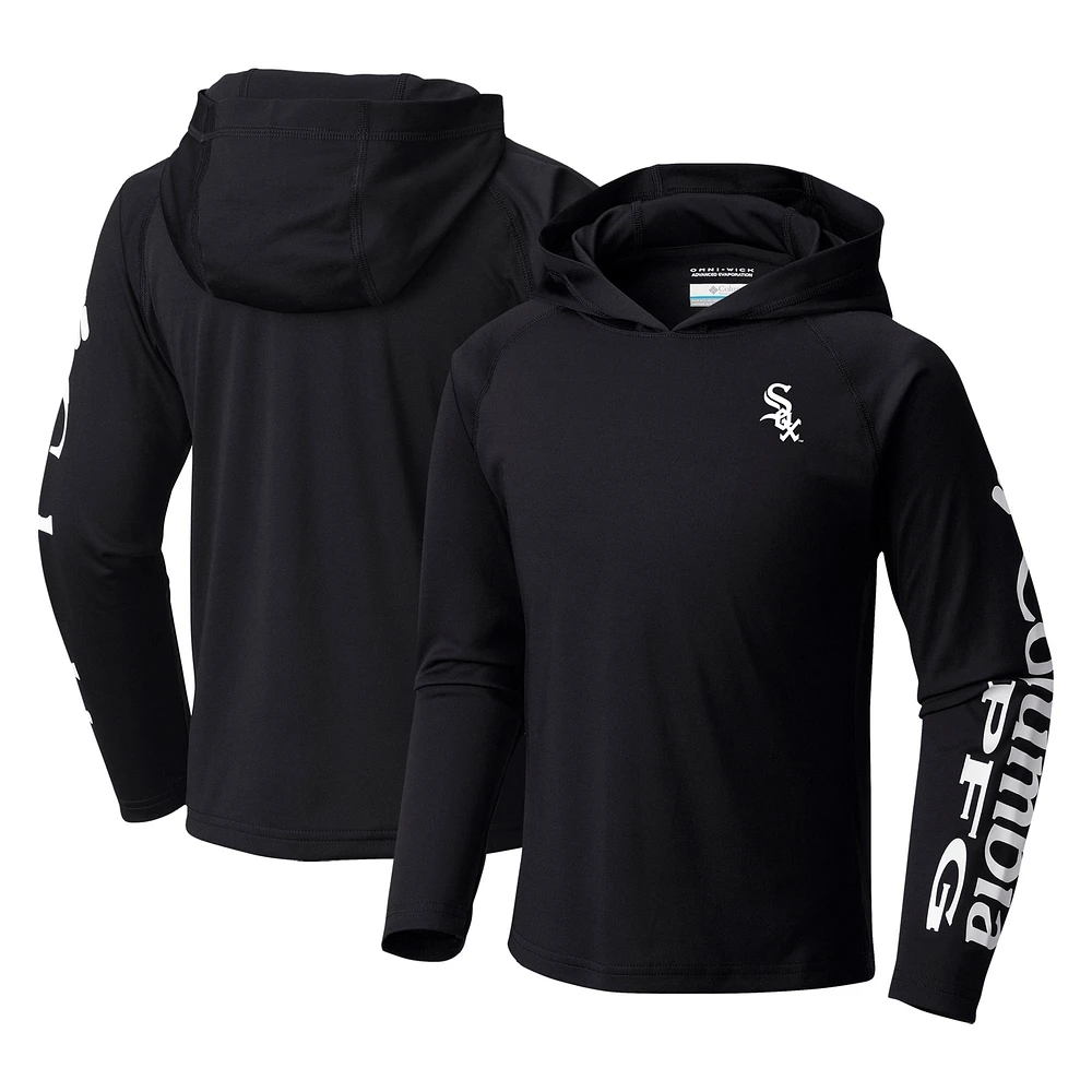 Youth Columbia Black Chicago White Sox Terminal Tackle Long Sleeve Hoodie T-Shirt