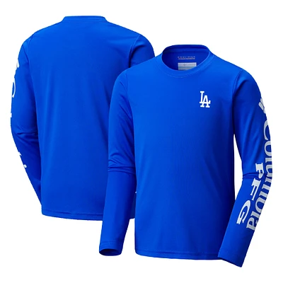 Youth Columbia Royal Los Angeles Dodgers Terminal Tackle Long Sleeve T-Shirt