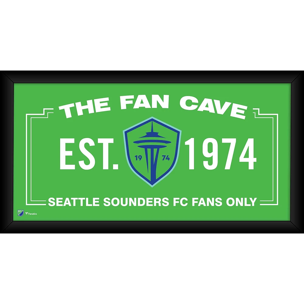 Seattle Sounders FC Framed 10" x 20" Fan Cave Collage