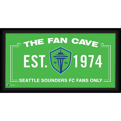 Seattle Sounders FC Framed 10" x 20" Fan Cave Collage