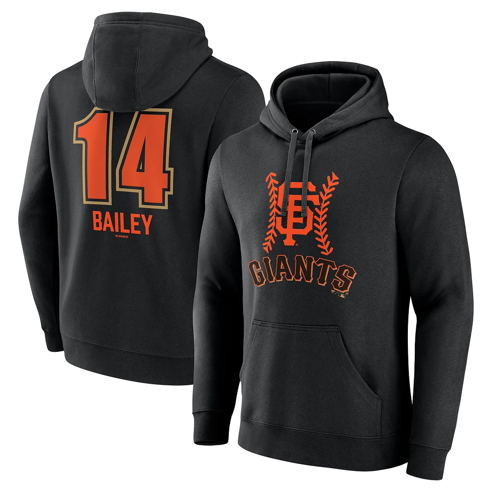 Men's Patrick Bailey Black San Francisco Giants Name & Number Fastball Pullover Hoodie