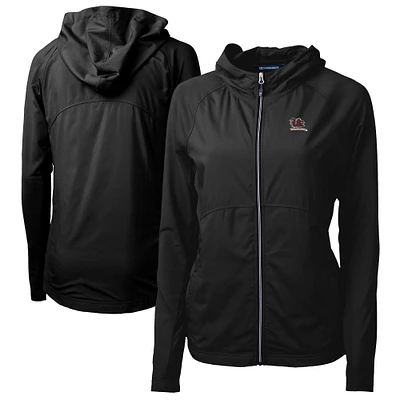 Women's Cutter & Buck Black South Carolina Gamecocks Vault Adapt Eco Knit Hybrid Recycled Full-Zip Hoodie