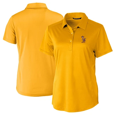 Women's Cutter & Buck Gold Minnesota Golden Gophers Vault DryTec Prospect Textured Stretch Polo