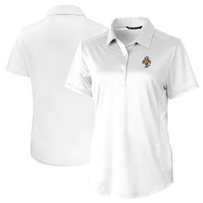 Women's Cutter & Buck White Tennessee Volunteers Vault DryTec Prospect Textured Stretch Polo