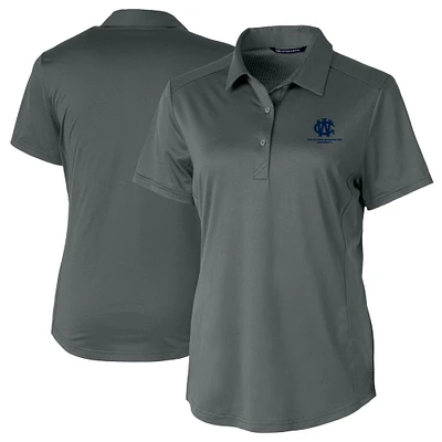 Women's Cutter & Buck Gray George Washington University Vault DryTec Prospect Textured Stretch Polo