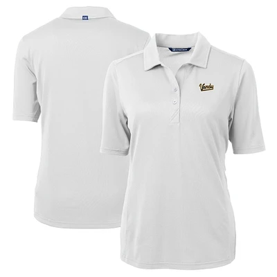 Women's Cutter & Buck White Vanderbilt Commodores Vault DryTec Virtue Eco Pique Recycled Polo