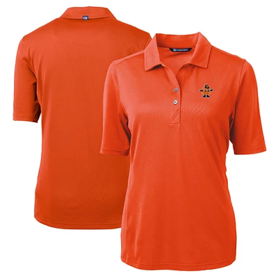Women's Cutter & Buck Orange Syracuse Vault DryTec Virtue Eco Pique Recycled Polo