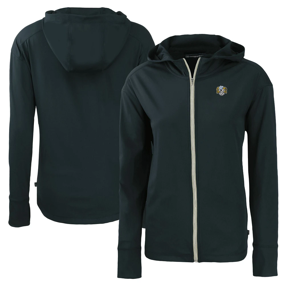 Women's Cutter & Buck Navy North Carolina Tar Heels Vault Daybreak Eco Recycled Full-Zip Hoodie