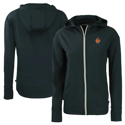 Women's Cutter & Buck Navy Syracuse Orange Vault Daybreak Eco Recycled Full-Zip Hoodie