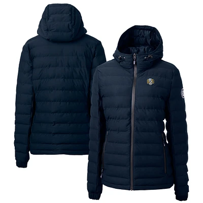 Women's Cutter & Buck Navy North Carolina Tar Heels Vault Mission Ridge Repreve Eco Insulated Long Puffer Jacket