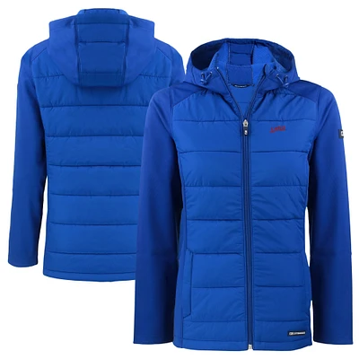 Women's Cutter & Buck Royal SMU Mustangs Vault Evoke Hybrid Eco Softshell Recycled Full-Zip Hooded Jacket