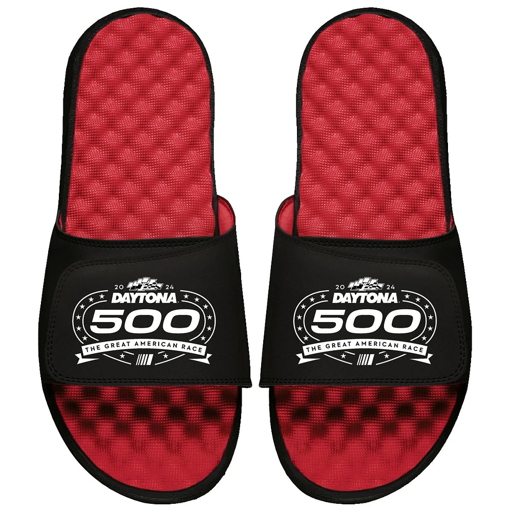 Youth ISlide Black/Red NASCAR 2024 Daytona 500 Slide Sandals