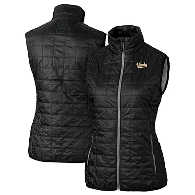 Women's Cutter & Buck Vanderbilt Commodores Vault Rainier PrimaLoft Eco Insulated Full-Zip Puffer Vest