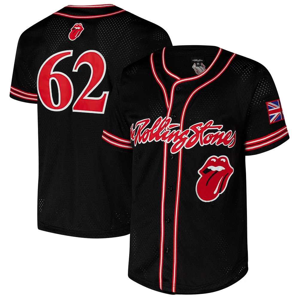 Men's Black Rolling Stones Baseball Fashion Jersey