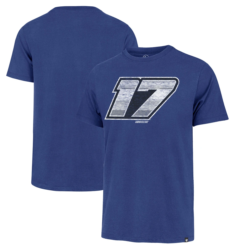 Men's '47 Blue Chris Buescher Driver Number Franklin T-Shirt