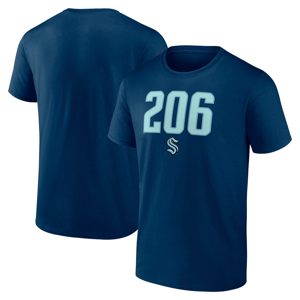 Men's Deep Sea Blue Seattle Kraken Symbol T-Shirt