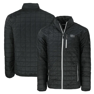 Men's Cutter & Buck Black Ivy League Rainier PrimaLoft Eco Insulated Full-Zip Puffer Jacket