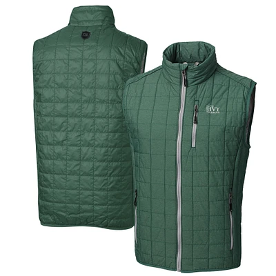 Men's Cutter & Buck Hunter Green Ivy League Rainier PrimaLoft Eco Insulated Full-Zip Puffer Vest