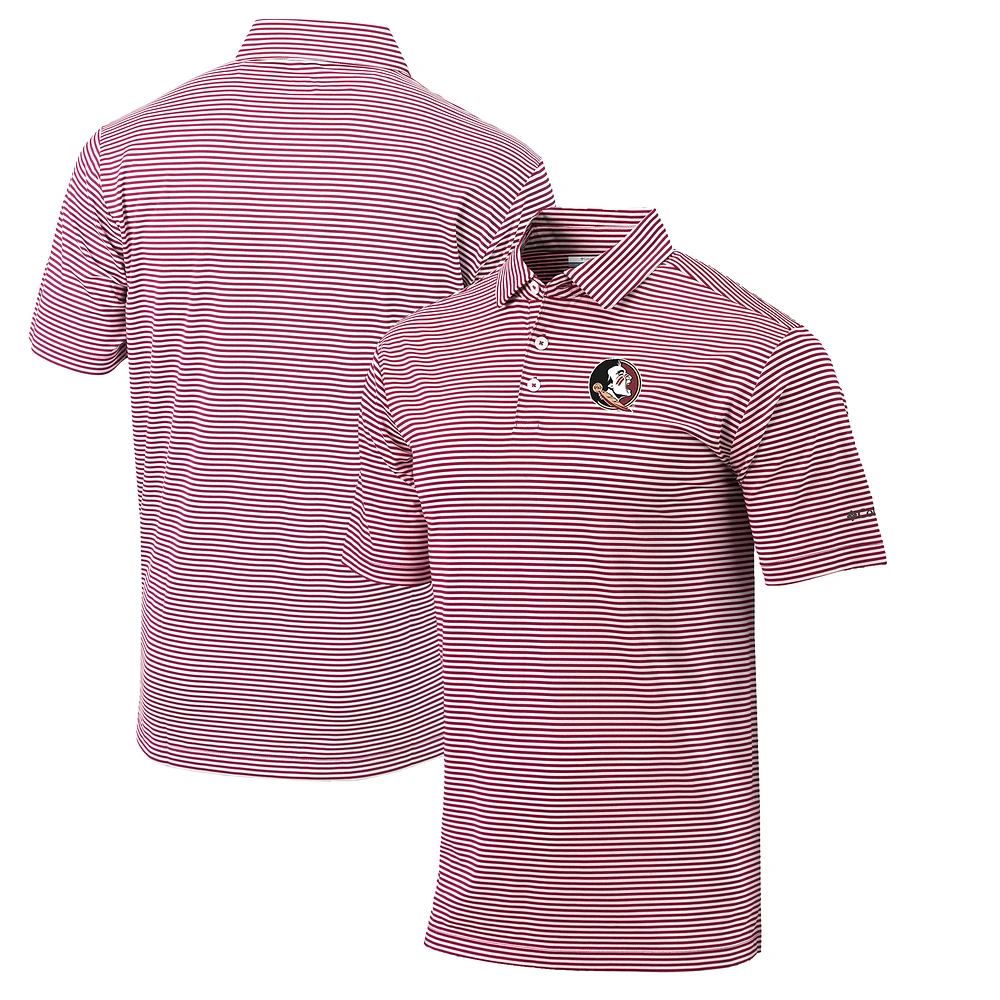 Men's Columbia Garnet Florida State Seminoles Omni-Wick Club Invite Polo
