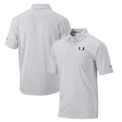 Men's Columbia Gray Miami Hurricanes Omni-Wick Club Invite Polo