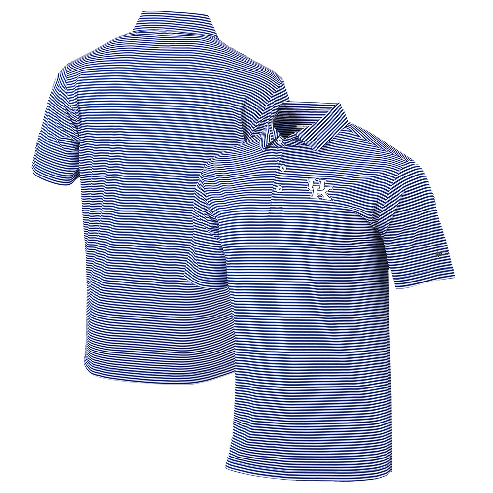 Men's Columbia Royal Kentucky Wildcats Omni-Wick Club Invite Polo