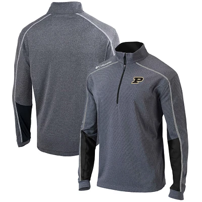 Men's Columbia Gray/Black Purdue Boilermakers Omni-Wick Shotgun 2.0 Quarter-Zip Pullover Top