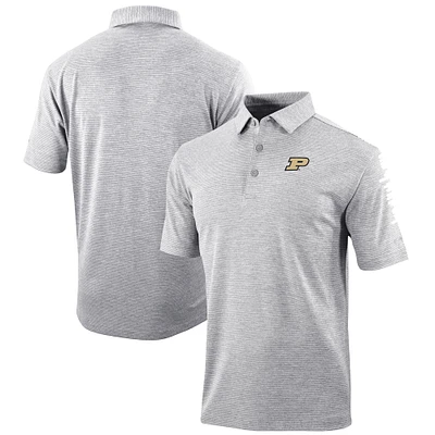 Men's Columbia Gray Purdue Boilermakers Omni-Wick Set II Polo