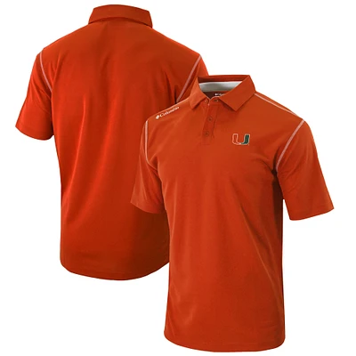 Men's Columbia Orange Miami Hurricanes Omni-Wick Shotgun Polo