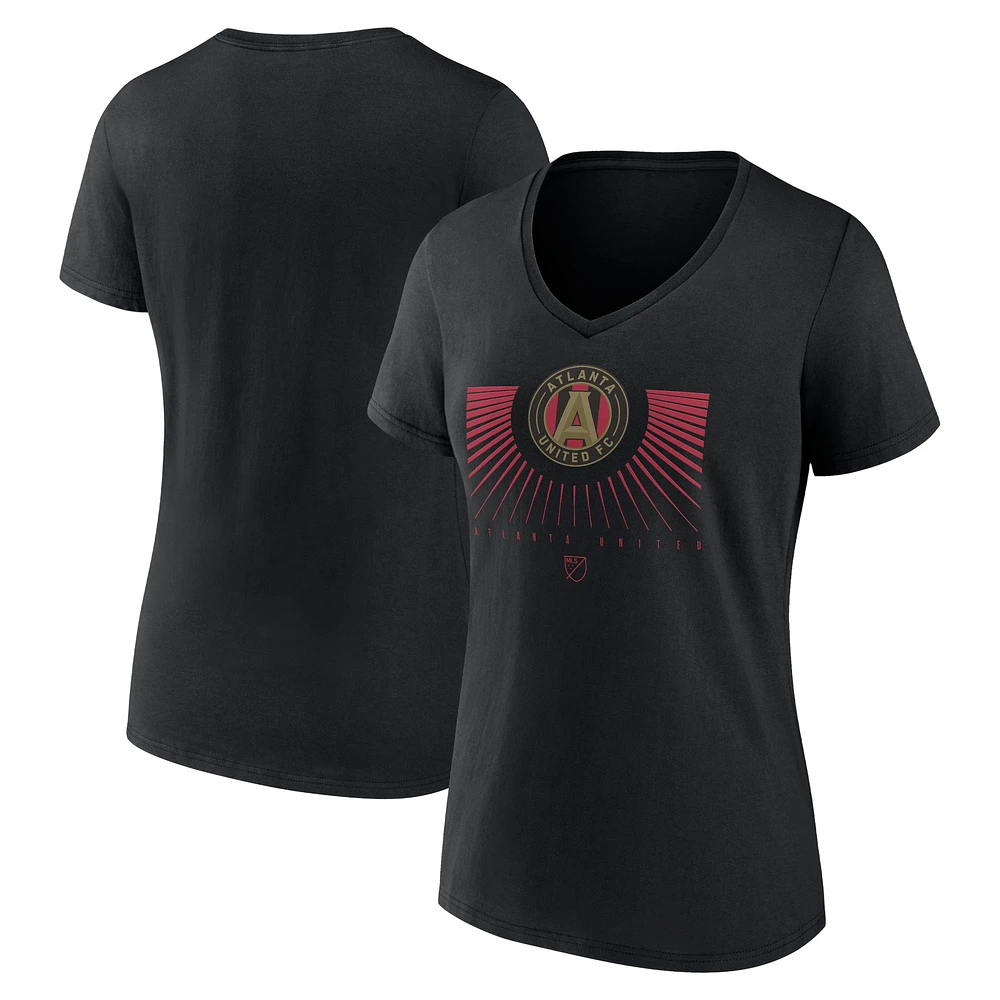 Women's Black Atlanta United FC Retreat V-Neck T-Shirt