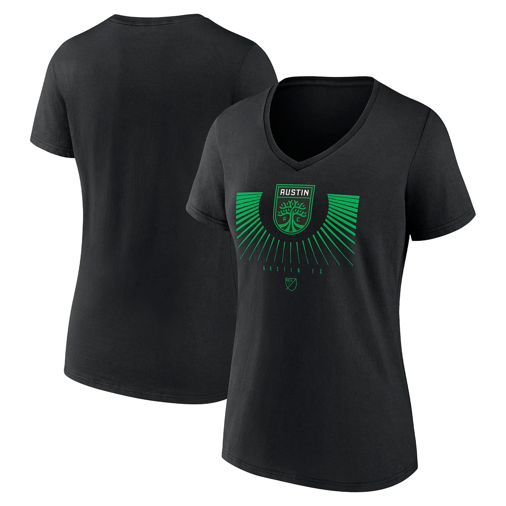 Women's Black Austin FC Retreat V-Neck T-Shirt