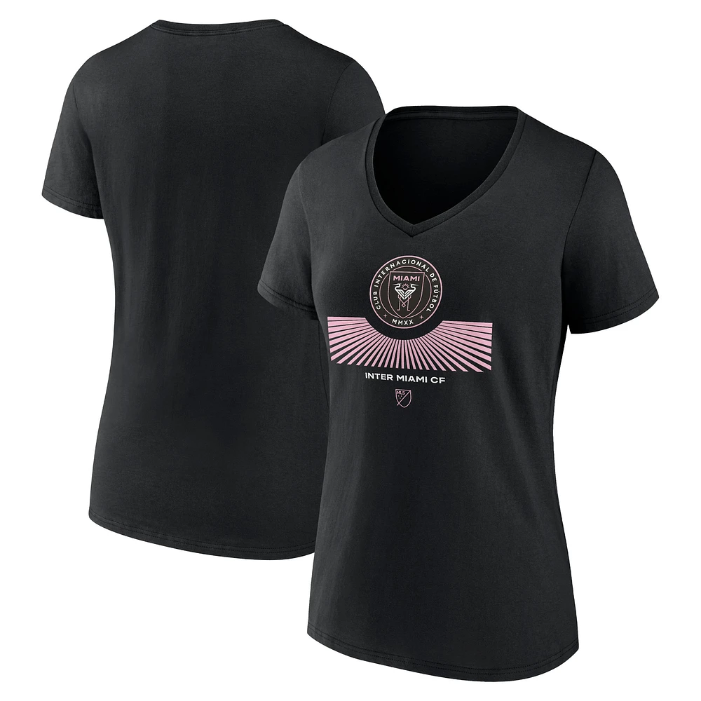 Women's Black Inter Miami CF Retreat V-Neck T-Shirt