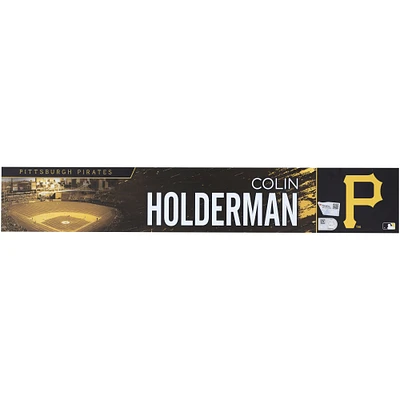 Colin Holderman Pittsburgh Pirates Player-Issued Black Nameplate from the MLB Season