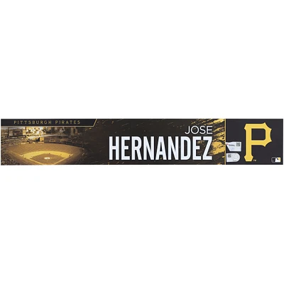 Jose Hernandez Pittsburgh Pirates Player-Issued Black Nameplate from the 2023 MLB Season