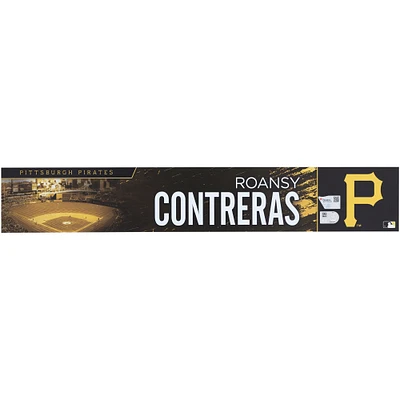Roansy Contreras Pittsburgh Pirates Player-Issued Black Nameplate from the MLB Season