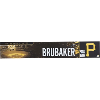 JT Brubaker Pittsburgh Pirates Player-Issued Black Nameplate from the 2023 MLB Season
