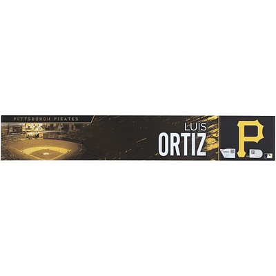 Luis Ortiz Pittsburgh Pirates Player-Issued Black Nameplate from the MLB Season