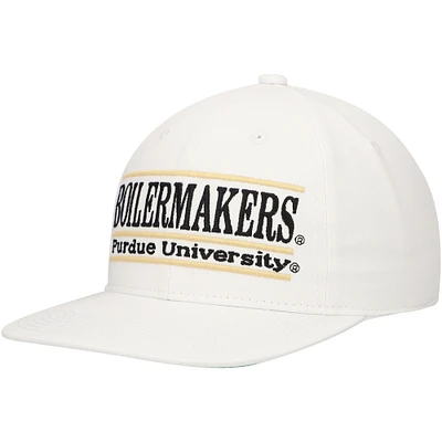 Unisex The Game White Purdue Boilermakers Bar Retro Snapback Hat