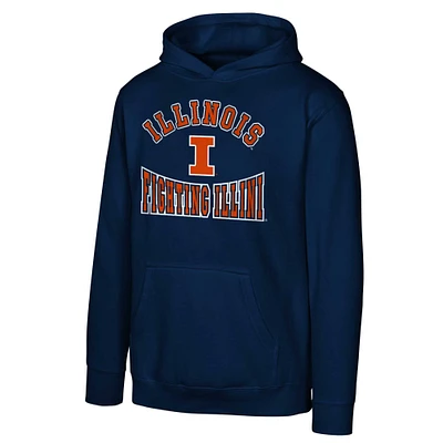 Youth Navy Illinois Fighting Illini Hometown Classic Fleece Pullover Hoodie