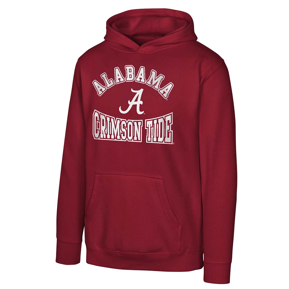 Youth Crimson Alabama Tide Hometown Classic Fleece Pullover Hoodie