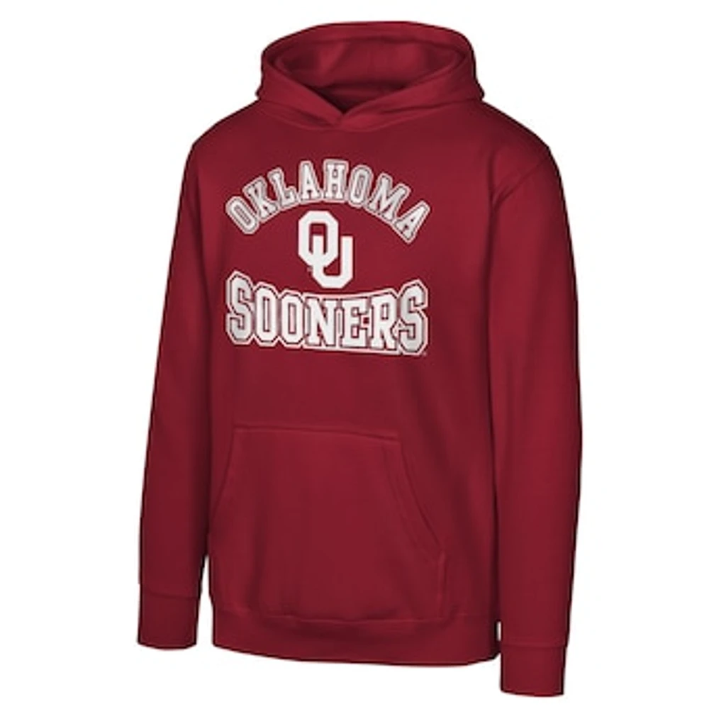 Youth Crimson Oklahoma Sooners Hometown Classic Fleece Pullover Hoodie