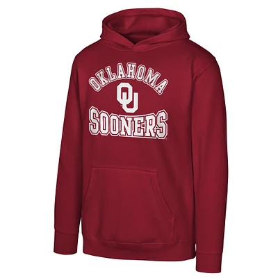 Youth Crimson Oklahoma Sooners Hometown Classic Fleece Pullover Hoodie