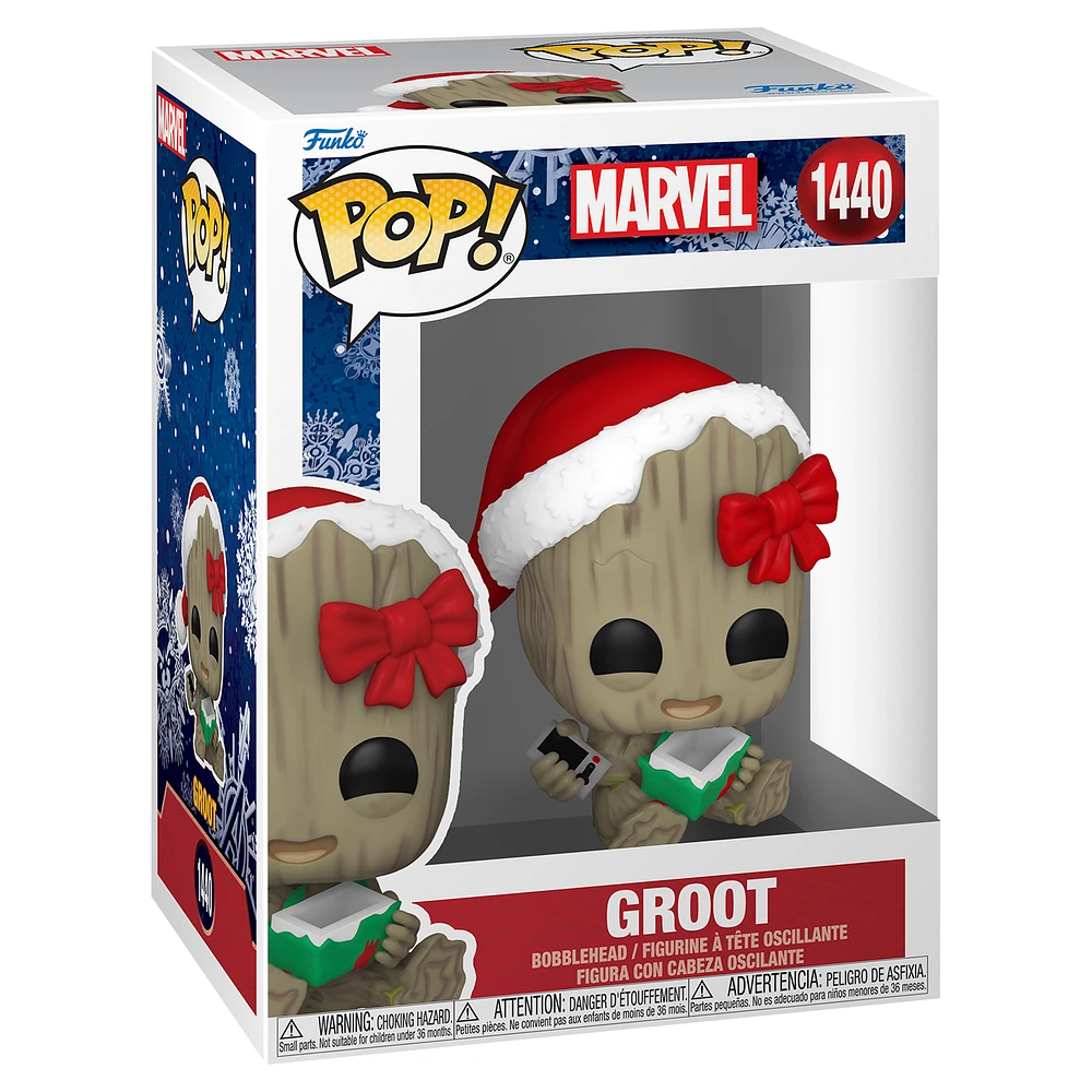 Guardians of the Galaxy #1440 Groot with Present Funko Pop! Vinyl Bobblehead