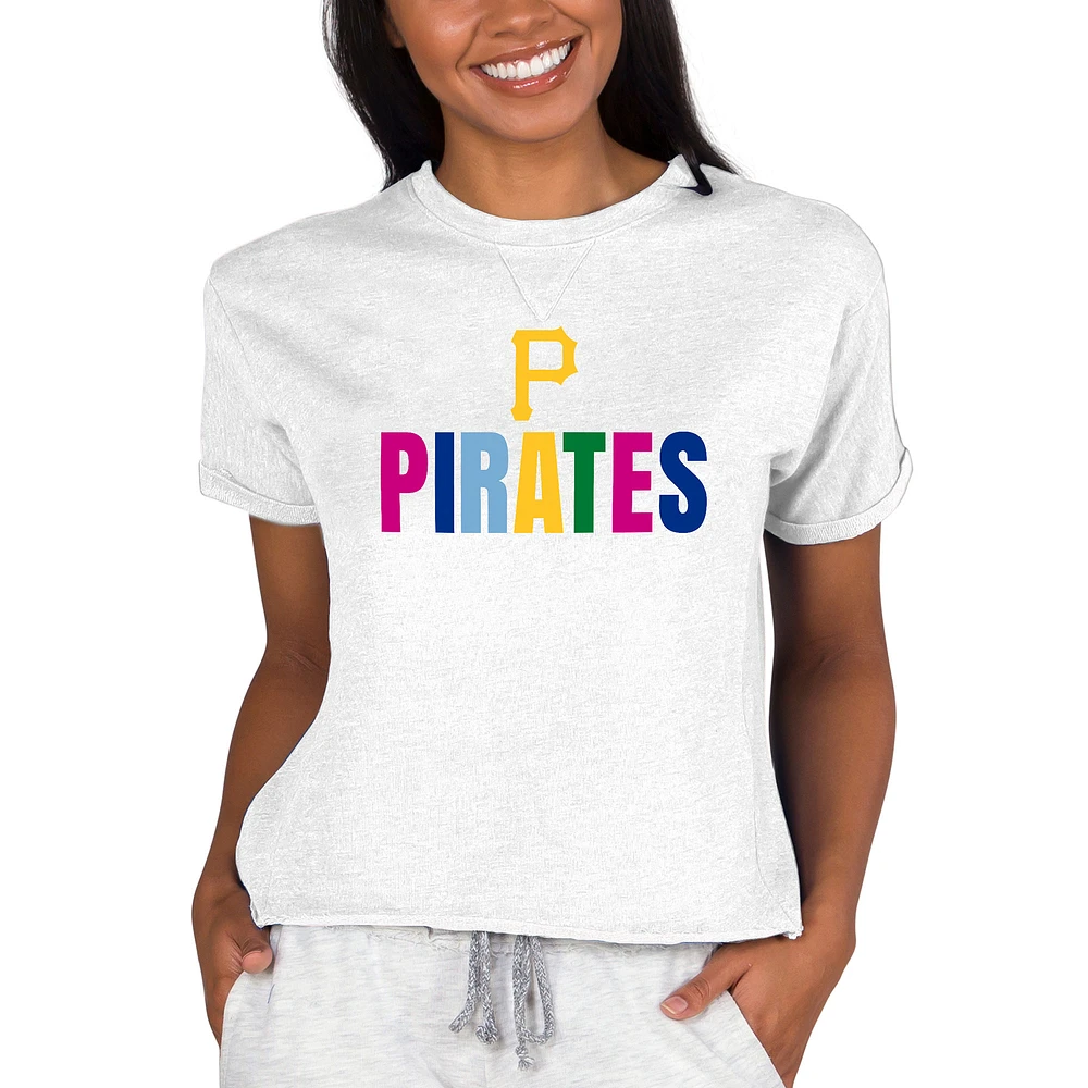 Women's Concepts Sport Oatmeal Pittsburgh Pirates Mainstream Terry Sweatshirt
