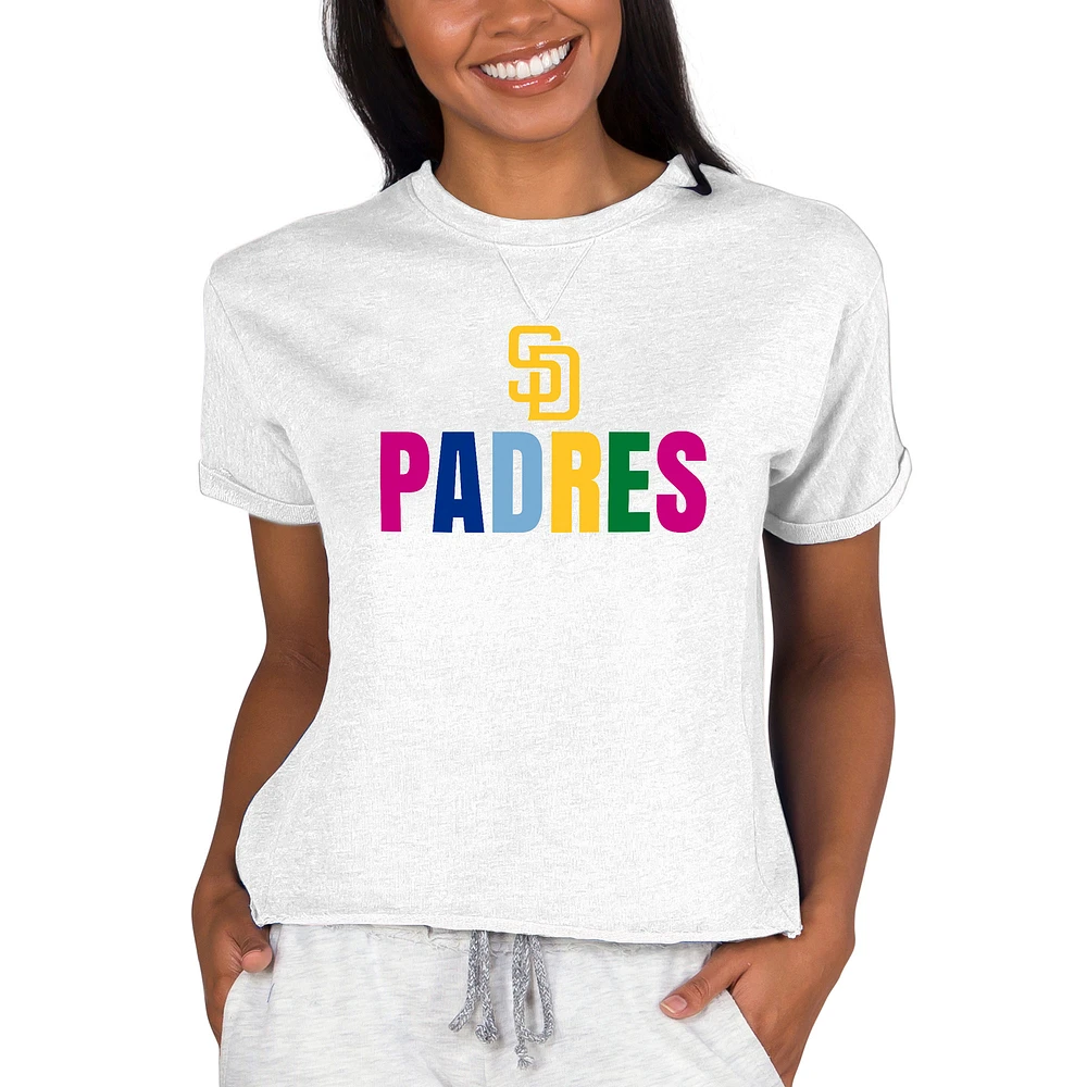 Women's Concepts Sport Oatmeal San Diego Padres Mainstream Terry Sweatshirt